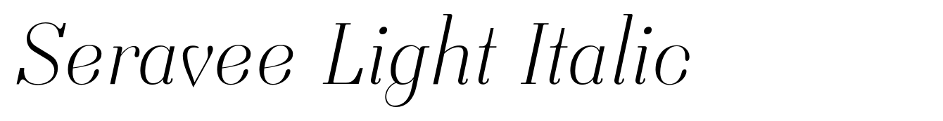 Seravee Light Italic