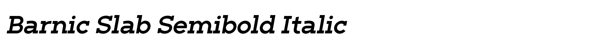 Barnic Slab Semibold Italic image