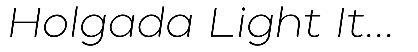 Holgada Light Italic