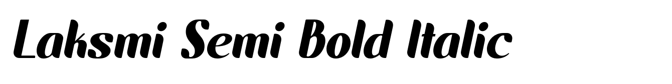 Laksmi Semi Bold Italic
