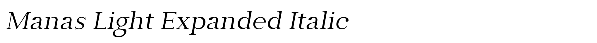 Manas Light Expanded Italic image