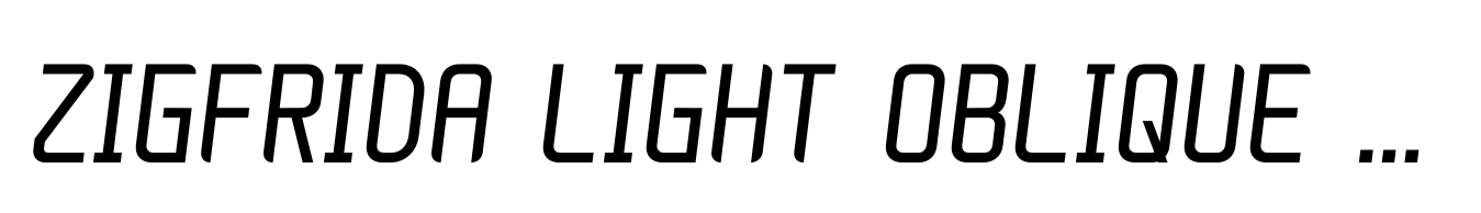 Zigfrida Light Oblique Cyrillic