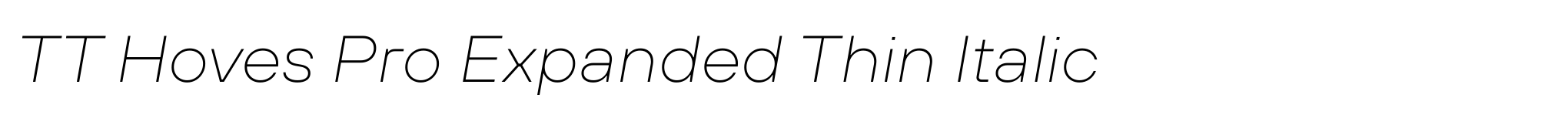 TT Hoves Pro Expanded Thin Italic image