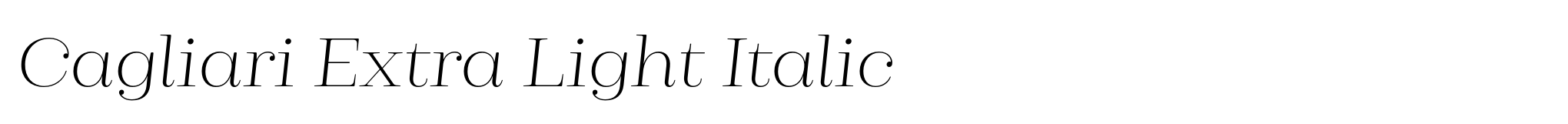 Cagliari Extra Light Italic image