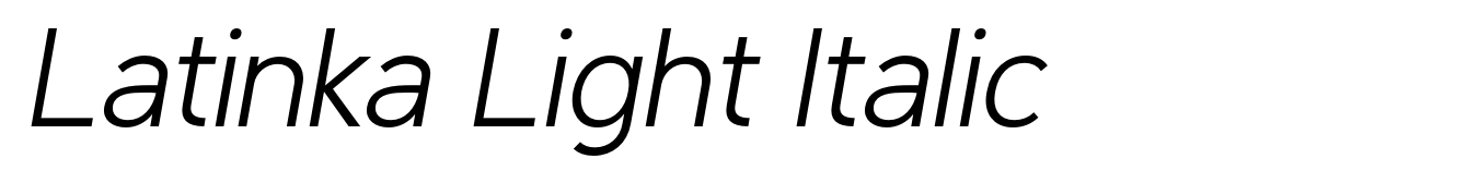 Latinka Light Italic