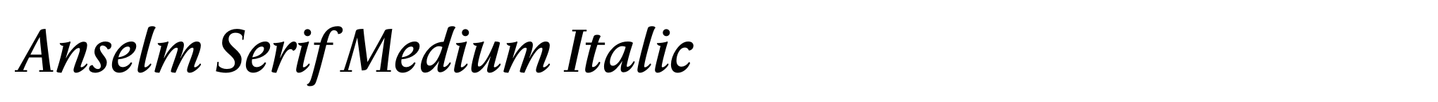 Anselm Serif Medium Italic image