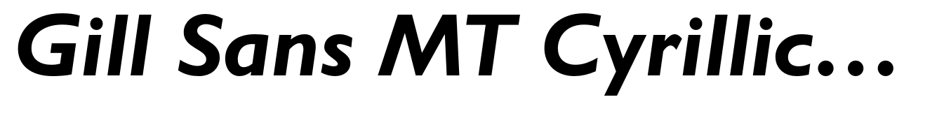 Gill Sans MT Cyrillic Pro Bold Inclined