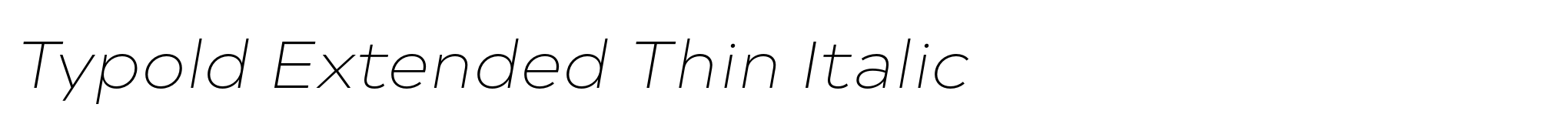Typold Extended Thin Italic image