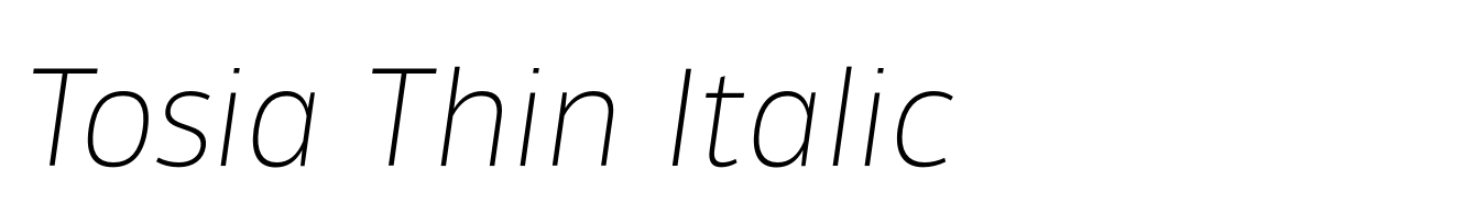 Tosia Thin Italic