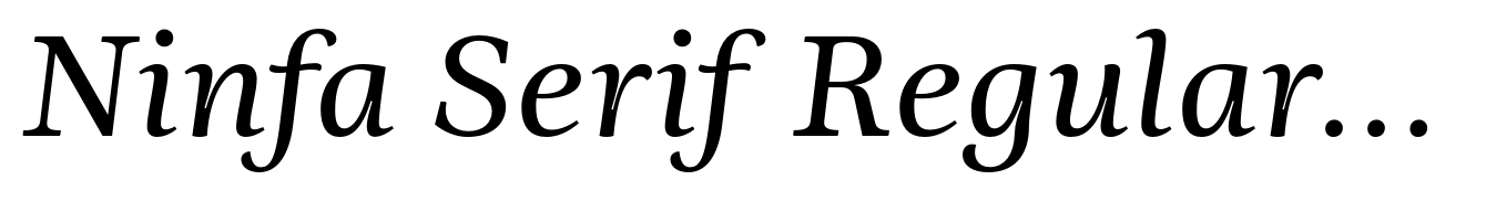 Ninfa Serif Regular Italic