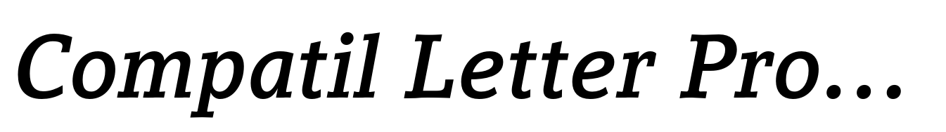 Compatil Letter Pro Bold Italic