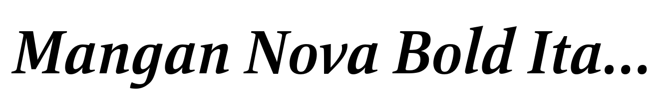 Mangan Nova Bold Italic