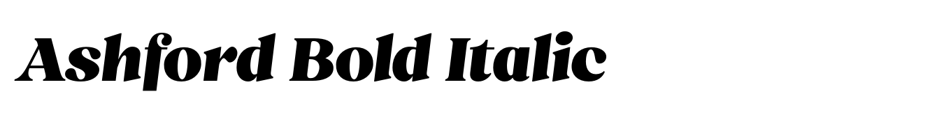 Ashford Bold Italic