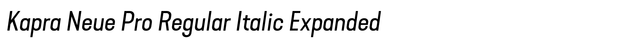 Kapra Neue Pro Regular Italic Expanded image