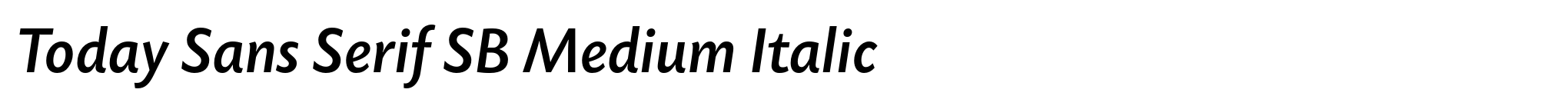 Today Sans Serif SB Medium Italic image