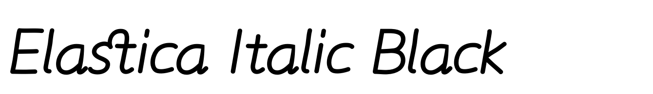 Elastica Italic Black