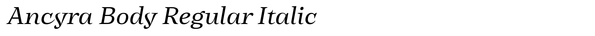 Ancyra Body Regular Italic image