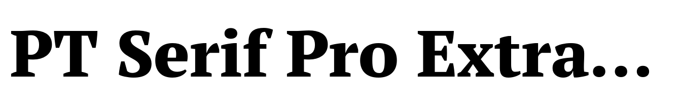 PT Serif Pro ExtraBold