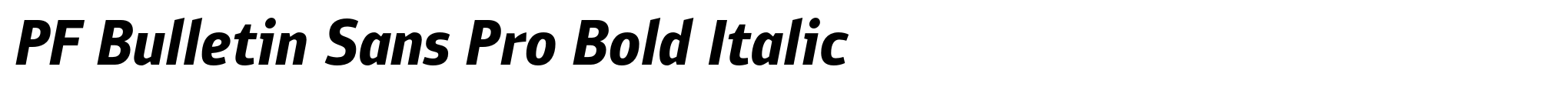 PF Bulletin Sans Pro Bold Italic image