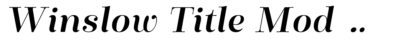 Winslow Title Mod Medium Italic
