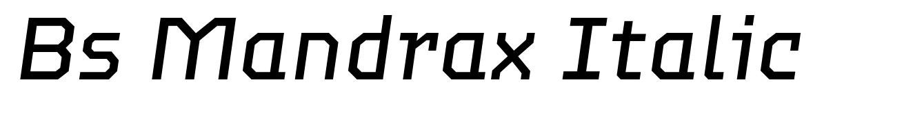 Bs Mandrax Italic