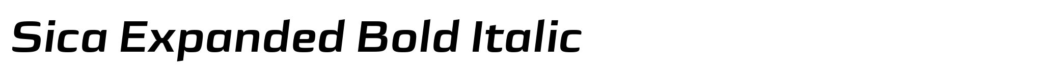 Sica Expanded Bold Italic image