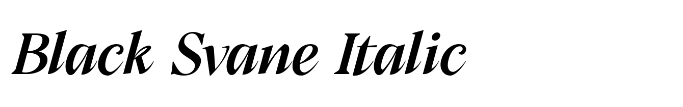 Black Svane Italic