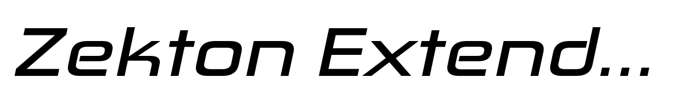 Zekton Extended Bold Italic