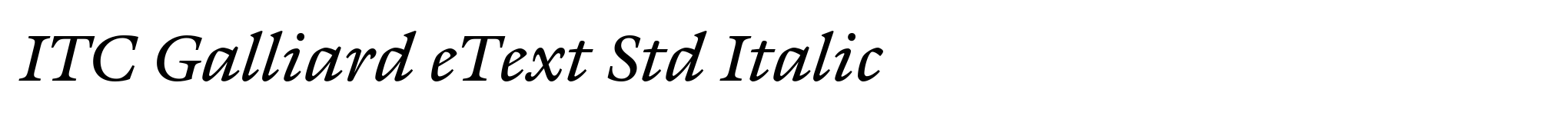 ITC Galliard eText Std Italic image