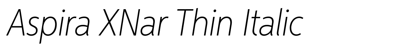 Aspira XNar Thin Italic