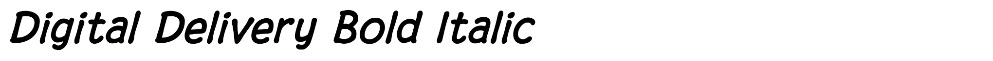 Digital Delivery Bold Italic image