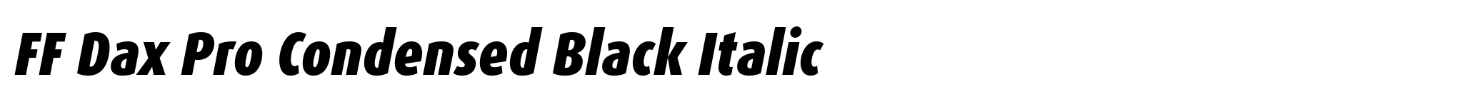 FF Dax Pro Condensed Black Italic image