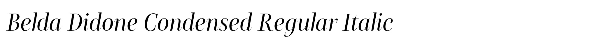 Belda Didone Condensed Regular Italic image