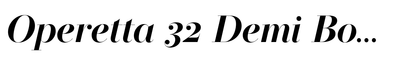 Operetta 32 Demi Bold Italic