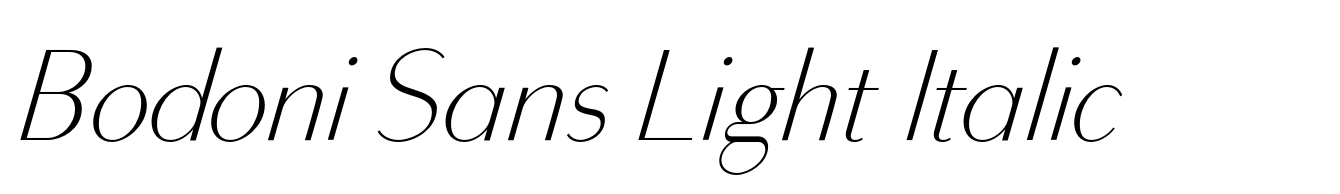 Bodoni Sans Light Italic