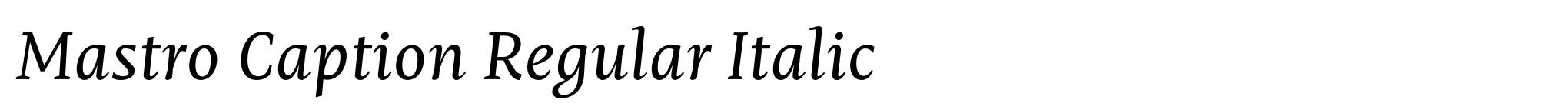 Mastro Caption Regular Italic image