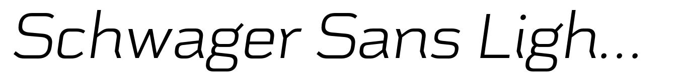 Schwager Sans Light Italic