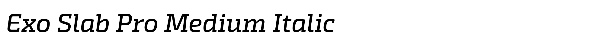 Exo Slab Pro Medium Italic image