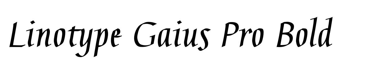 Linotype Gaius Pro Bold