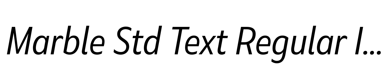 Marble Std Text Regular Italic