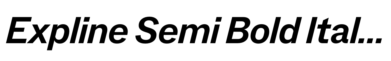 Expline Semi Bold Italic