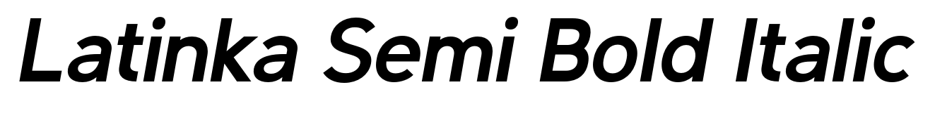 Latinka Semi Bold Italic