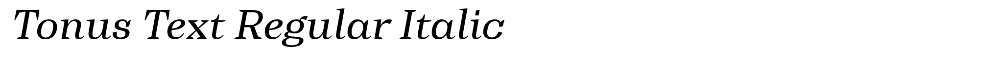 Tonus Text Regular Italic image