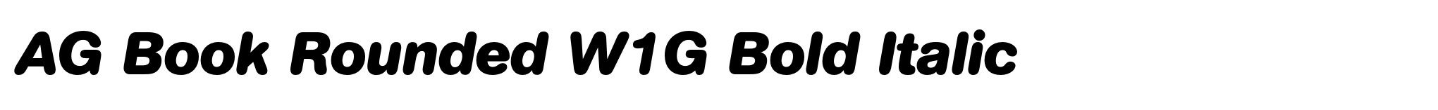 AG Book Rounded W1G Bold Italic image