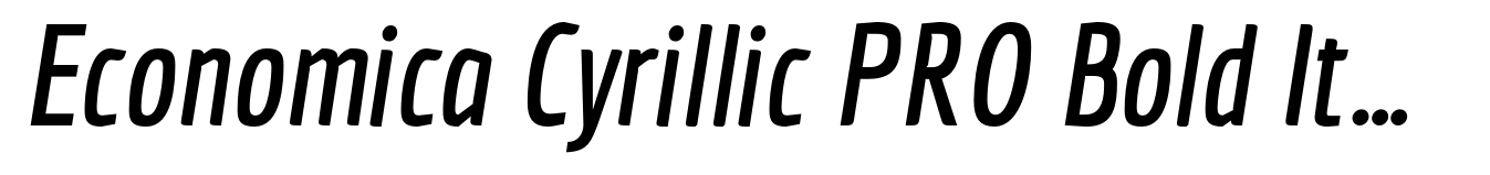 Economica Cyrillic PRO Bold Italic