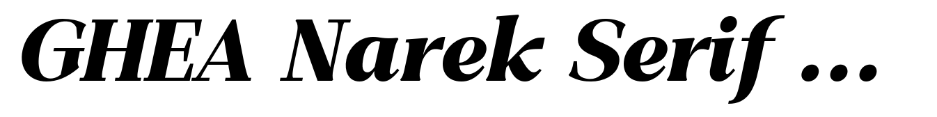 GHEA Narek Serif ExtraBold Italic