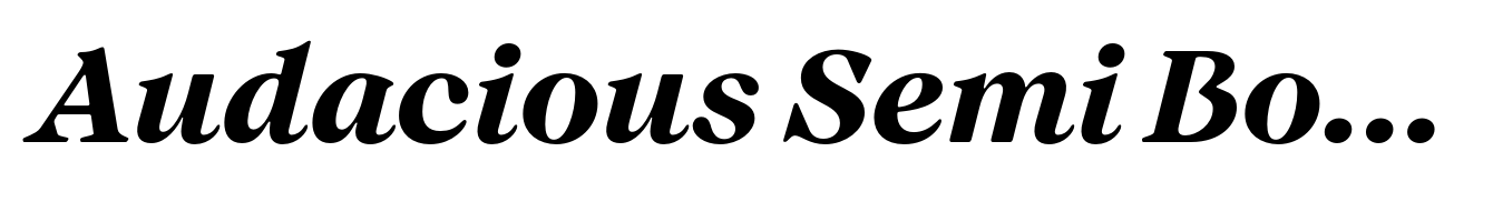 Audacious Semi Bold Italic