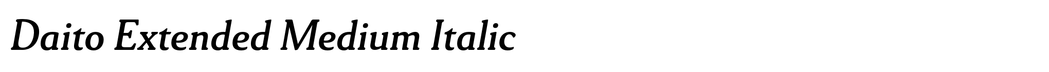 Daito Extended Medium Italic image