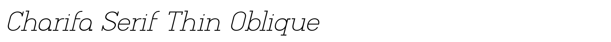 Charifa Serif Thin Oblique image