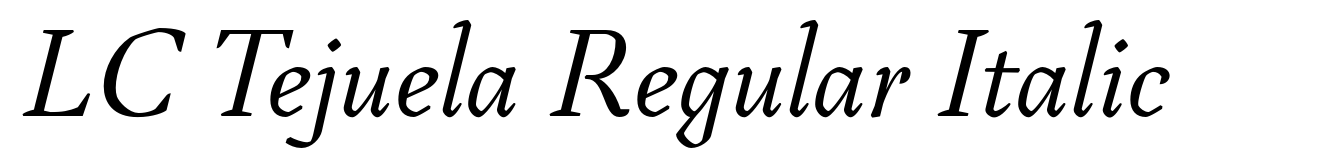 LC Tejuela Regular Italic